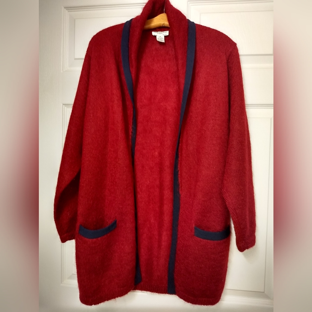 Christian Dior Vintage Mohair Blend Shawl Style Open Cardigan